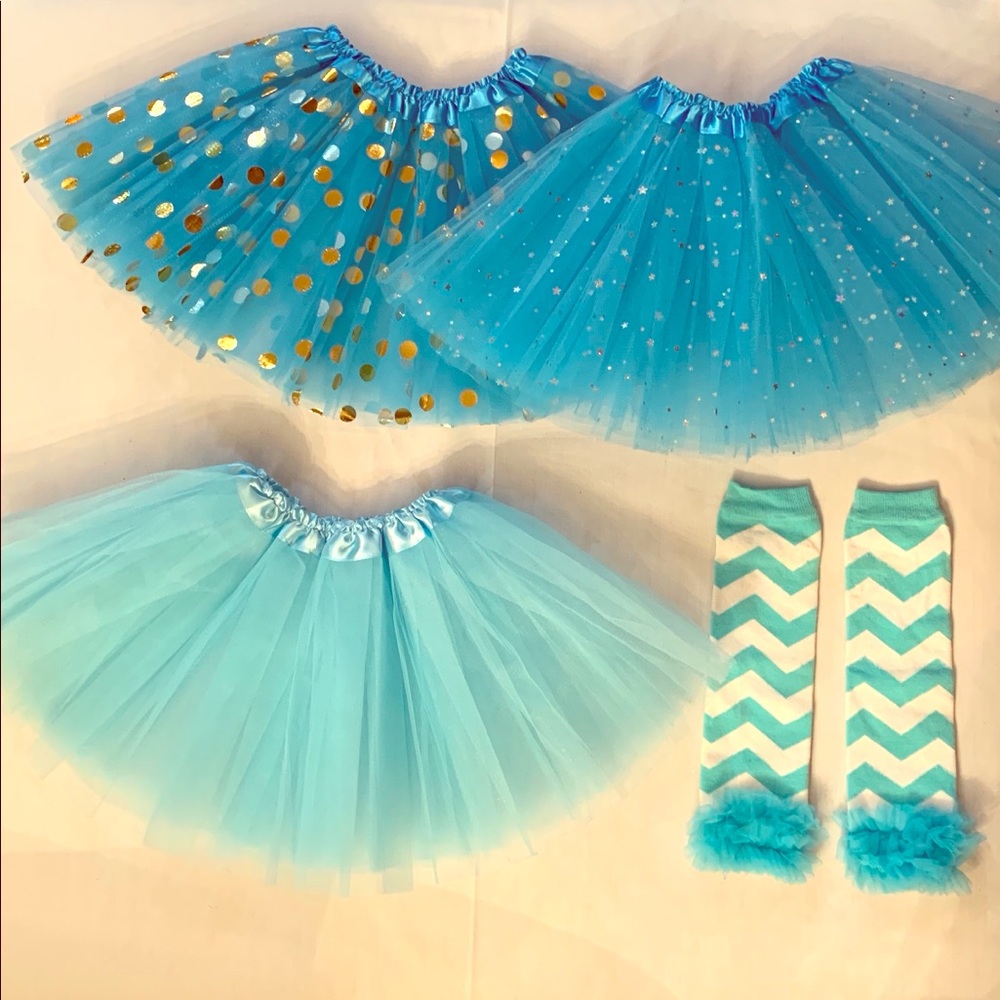 Girls Ballet Tutus (3) and Leg Warmers Brand New